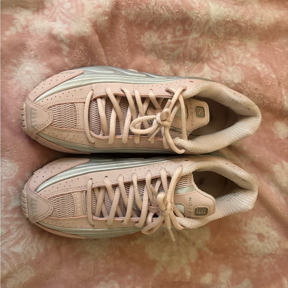 Nike Shox Women's Light Pink Lace-Up Athletic Sneakers